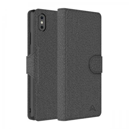 Axessorize LUXFolio Magnetic Fabric Folio Case for Apple iPhone XS Max